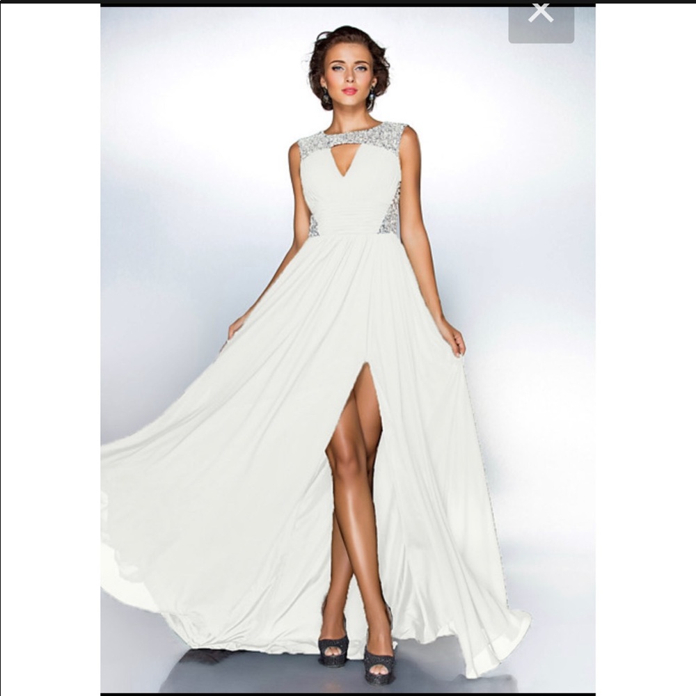White Elegant Prom or Evening Dress